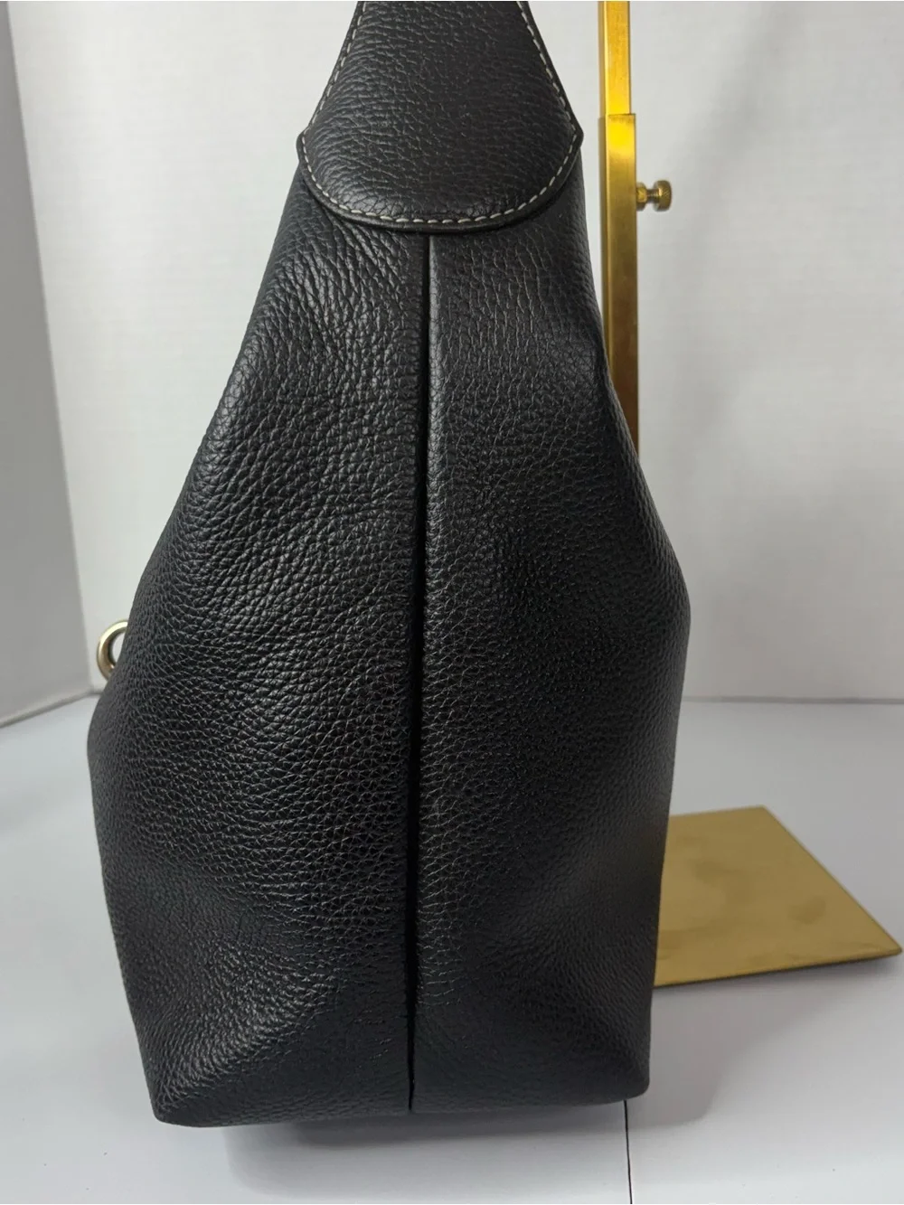 Dooney & Bourke Black Leather Shoulder Hobo Bag with Silver Hardware EUC